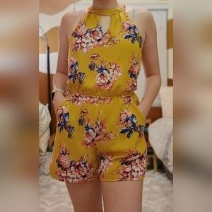 As U Wish Floral Romper